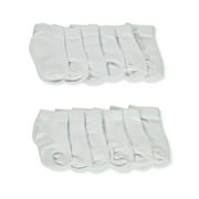 Baby Unisex Newborn and Baby Socks Set, White, 0-6 Months